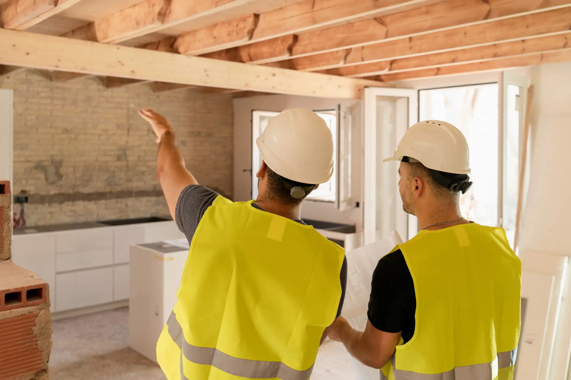 workers planning restoration